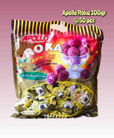 Snack Import I Apollo Roka Wafer Ball Covered With Nutty Chocolate ( ds bgr ) 300 GR