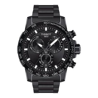 Jam Tangan Pria Tissot Supersport Chrono 45.5mm T-Sport T125.617.33.051.00 Black Dial Black Stainles