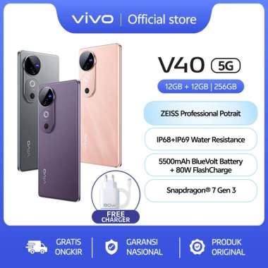 [NEW LAUNCH] vivo V40 5G (12/256) ZEISS Professional Potrait, 5500mAh Battery+80W Flashcharge, IP68+