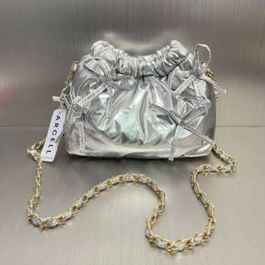 PUFFY COQUETTE BAG - ARCELL - TAS SELEMPANG WANITA SILVER