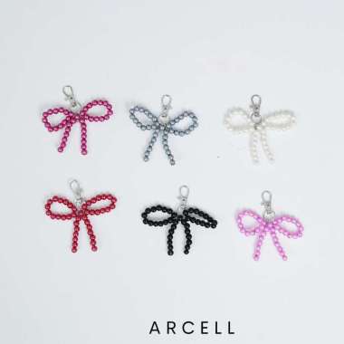 ARCELL - KEYCHAIN MUTIARA - GANTUNGAN TAS Merah