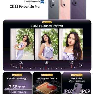 VIVO V40 RAM 12/512 GB GARANSI RESMI ORIGINAL 1 TAHUN BISA KREDIVO SILVER