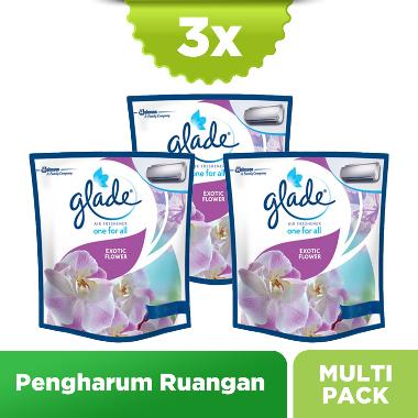 Glade One For All Pengharum Ruangan Exotix Flower [70 gr] isi 3 Pcs