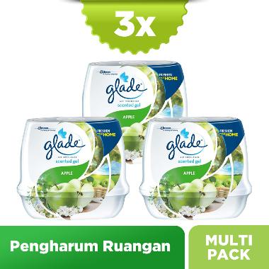 Glade Scented Gel Pengharum Ruangan Apple [180 g] isi 3 Pcs