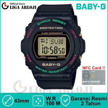 CASIO Baby-G BGD-570TH-1DR Jam Tangan Wanita Digital BABYG BGD570 BGD570TH BGD-570TH-1 HItam Hijau