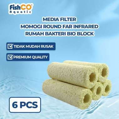 Media Filter Momogi Round Far Infrared Rumah Bakteri Bio Block 6Pcs