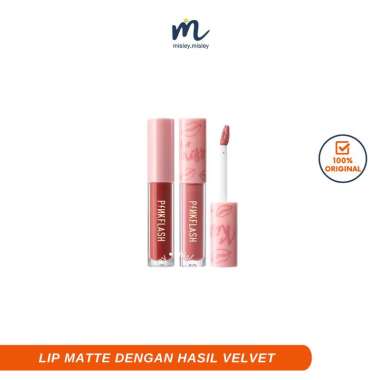 PINKFLASH Lasting Matte Lip Cream / Matte Lipstik Lembut Tahan Lama Pelembab Pigmentasi Tinggi 21 Co