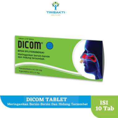 Dicom Tablet Meredakan Flu / Pilek / Alergi dan Bersin Bersin Box