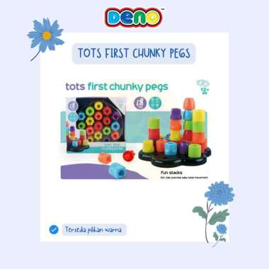 DENO Tots First Chuncky Pegs Fun Stacks Anak Blocks Mainan Block Anak