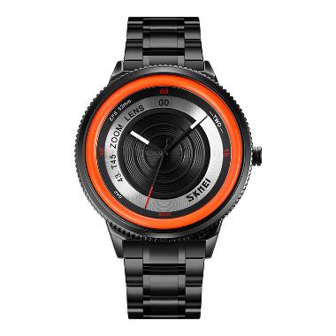 Jam Tangan Pria SKMEI 9267OG Men Black Dial Black Stainless Steel Strap