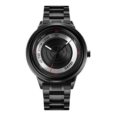 Jam Tangan Pria SKMEI 9267BK Men Black Dial Black Stainless Steel Strap