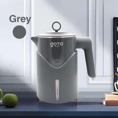 Goto Voda Teko Listrik Pemanas Air Electric Kettle Stainless Steel 2L GREY