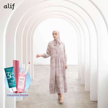 ALIF DRESS ARMANY SATIN SILK MOTIF PREMIUM - DERYA COLLECTION IZNIK