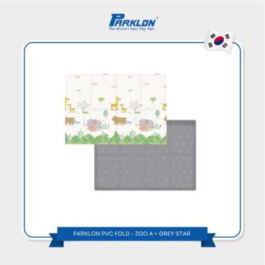 Parklon PVC Fold Playmat 130x190/140x230 cm Double Side | Playmat Lipat | Matras Karpet Lantai Bayi 