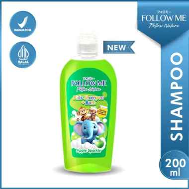 Follow Me Kids Shampoo + Bath 800ml Apple Sparkle 200ml