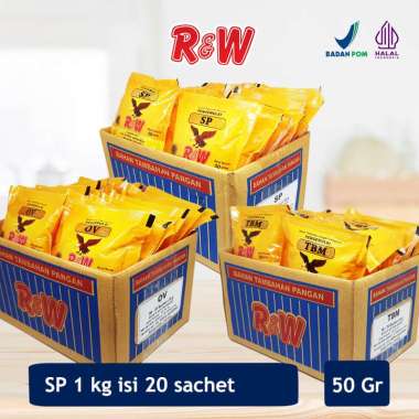Emulsifier SP Ovalet TBM Pelembut Pengembang Kue Roti Rajawali R&W RW 1 Kg Dus Dos 50 gr isi 20 sach
