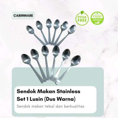 Carinware sendok makan stainless 1 lusin diamond / gift box diamond Sendok teh