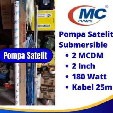 Pompa Satelit 2 Inch Nasional MC Pump 2MCDM - 180 Watt - Kabel 25 Meter - Output 3/4"