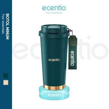 ecentio Botol Minum 530ml light luxury stainless steel cup Emerald Green Tumblr