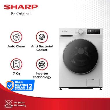 SHARP ES-FL1270MWX Mesin Cuci Front Load Inverter [7 KG]