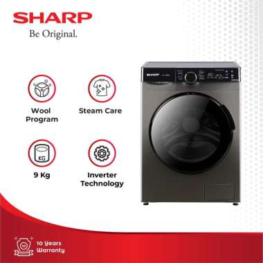 Sharp ES-FL1490MSX Mesin Cuci Front Loading 9 kg Putih dengan Teknologi Inverter