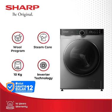 SHARP Mesin Cuci Front Loading ES-FL1410MSX Inverter Technology [10 KG]