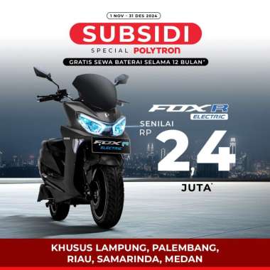 Polytron Fox R Electric Sepeda Motor Listrik - OTR Medan, Pekanbaru, Lampung, Palembang dan Samarind