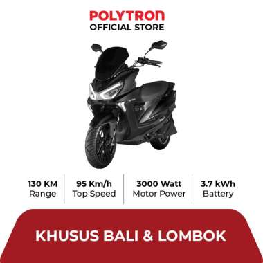 Polytron Fox R Electric Sepeda Motor Listrik - OTR Bali, Lombok Lombok Midnight Black