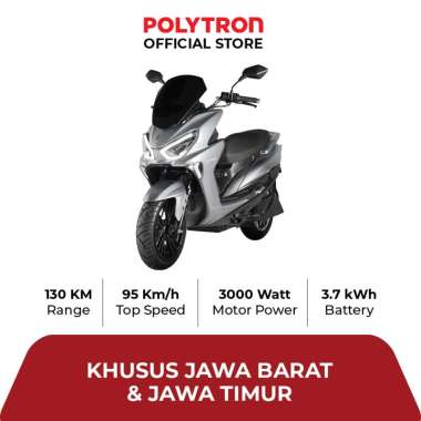 Polytron Fox R Electric Sepeda Motor Listrik - OTR Jawa Barat & Jawa Timur Jember SILVER