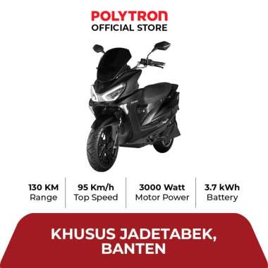Polytron Fox R Electric Sepeda Motor Listrik - OTR Jadetabek, Banten Midnight Black