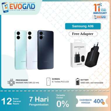 Samsung Galaxy A06 4/64Gb & 4/128GB, Mediatek Helio G85 50MP Camera 5000 mAh | Garansi Resmi Samsung