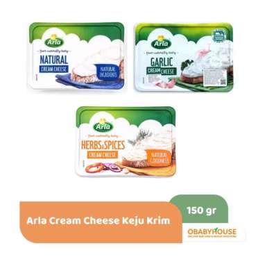 Arla Cream Cheese Keju Krim 150 gr Garlic