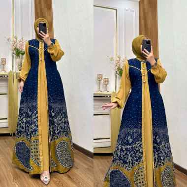 Shalimado Store Gamis Rompi Lepas Khania Terbaru 12 Semua Ukuran Hitam