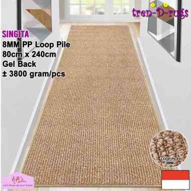 Tren-D-rugs Karpet salur polos aesthetic keset modern alas anti slip 80 cm x 240 cm runner koridor l