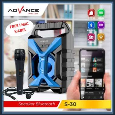 Speaker Advance S30 BT Bluetooth plus Mic / Speaker karaoke S-30 BT