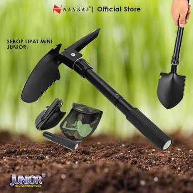 Cangkul Gergaji Mini Lipat Sekop Portable Junior - hitam