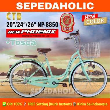 Sepeda City Bike PHOENIX NP 8850 Ukuran 12 16 18 Inch Keranjang Dewasa 26 Inch Merah