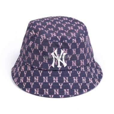 MLB NEW YORK YANKEES MONOGRAM CLASSIC BUCKET HAT DENIM (100% AUTHENTIC)