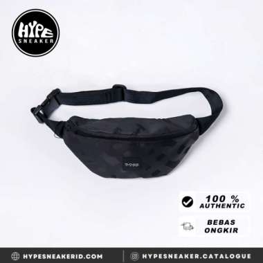 Tas HUGO BOSS MONOGRAM ALL OVER BLACK WAISTBAG 100% ORIGINAL 24X12X7CM