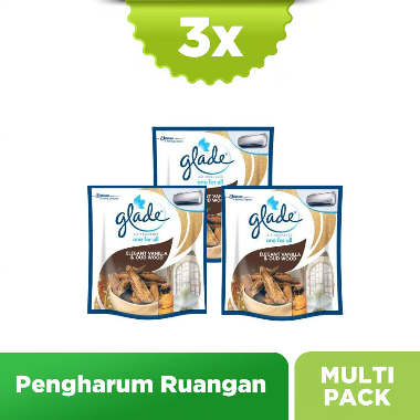 Glade One For All Pengharum Ruangan Elegant Vanilla & Oud Wood [70 gr] isi 3 Pcs