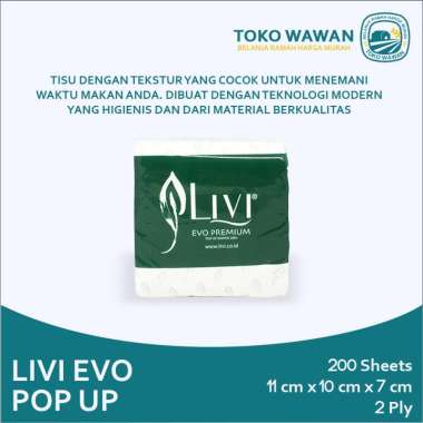 Livi Evo Premium Napkin Pop Up Tissue [200 Sheets] '-