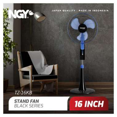 Nagoya Time Zone Stand Fan Kipas Angin Berdiri - Black [16 Inch] Pemberat