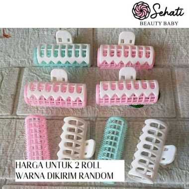 ΦSEHATIΦ ROLL RAMBUT BESAR + PENJEPIT / HAIR ROLLER ISI 2