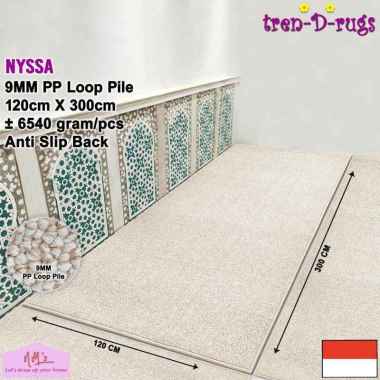 Tren-D-rugs Sajadah masjid polos karpet sejadah modern alas sholat anti slip 120 cm x 300 cm mushola