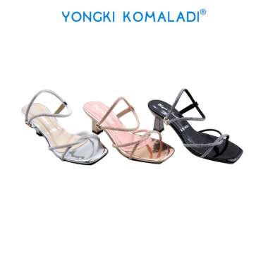 [ ORIGINAL ] YONGKI KOMALADI ILONA HEELS OL-YSL7073-24 LADIES 39 SILVER