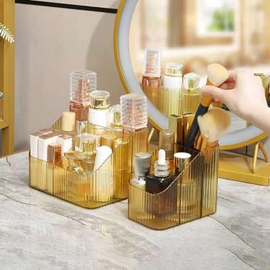 SK-K189 Organizer Kosmetik Rak Make Up Transparan / Tempat Remote AC TV HP Desk Storage / Rak Sekat 