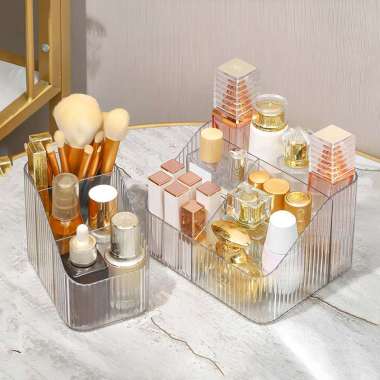 OEM ONE-K189 Organizer Kosmetik Rak Make Up Transparan / Tempat Remote AC TV HP Desk Storage / Rak S