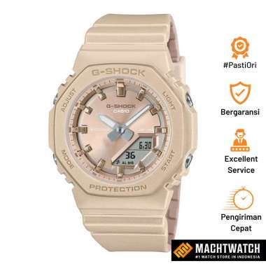 Jam Tangan Wanita Casio G-Shock GMA-P2100ST-9AJF Pearlescent Polarized Digital Analog Beige Resin Ba