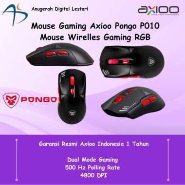 Mouse Gaming Wireless Axioo Pongo P010 RGB Original