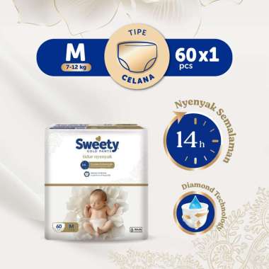 Promo Harga Sweety Gold Pants M60 60 pcs - Blibli